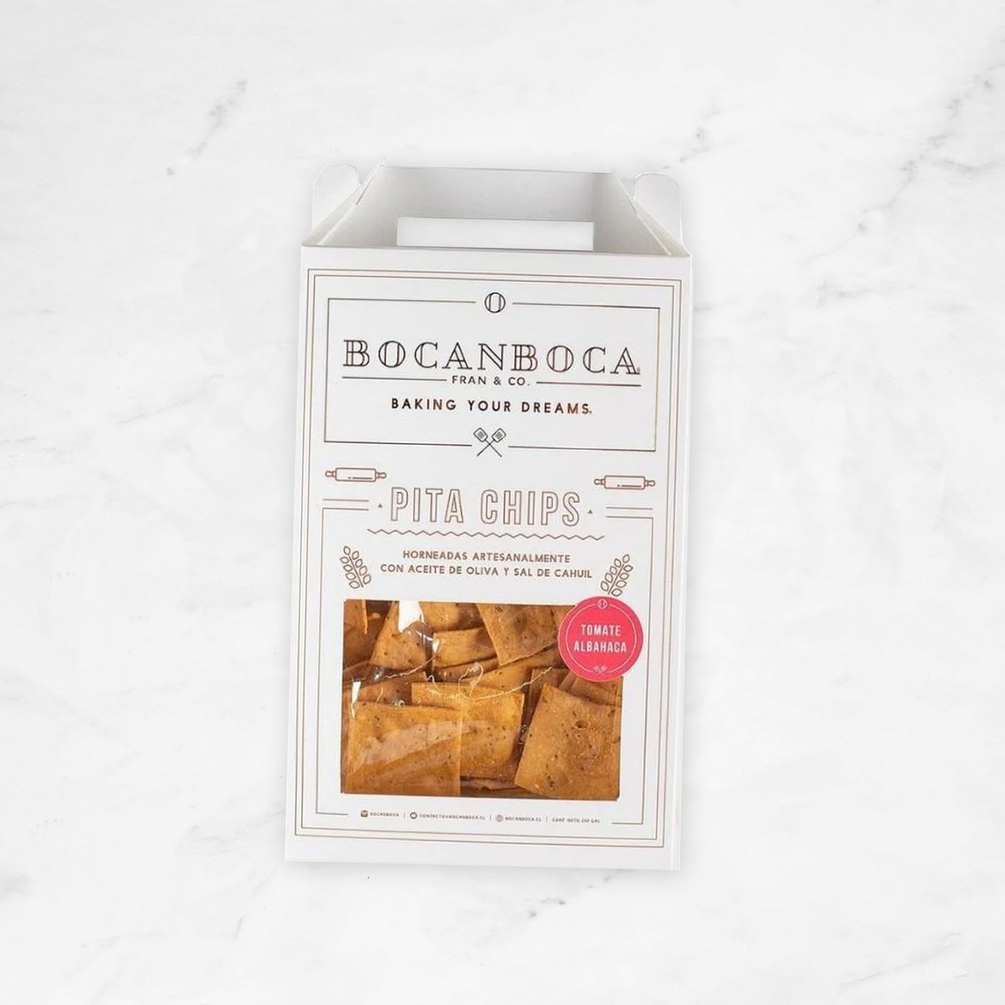 Pita Chips | Tomate Albahaca| Bocanboca