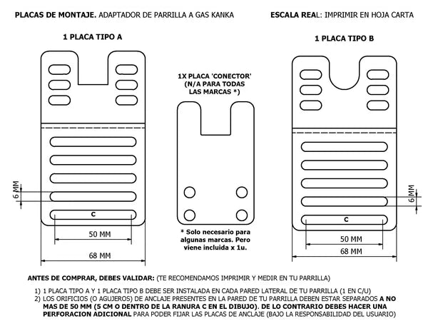 Adaptador | Parrilla Gas | Kanka